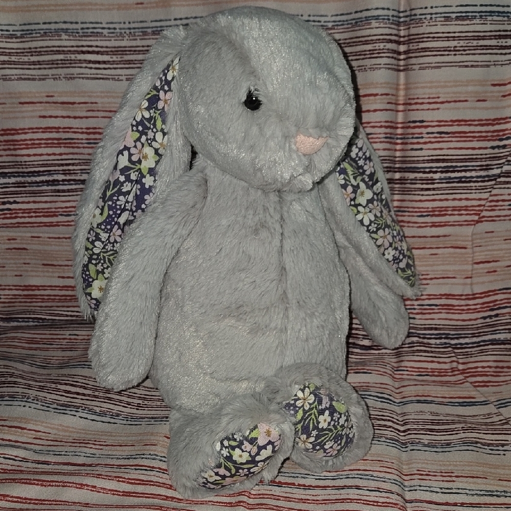 Jellycat Blossom Silver Bunny 'Bloom' With Dust Bag - Picture 14 of 14